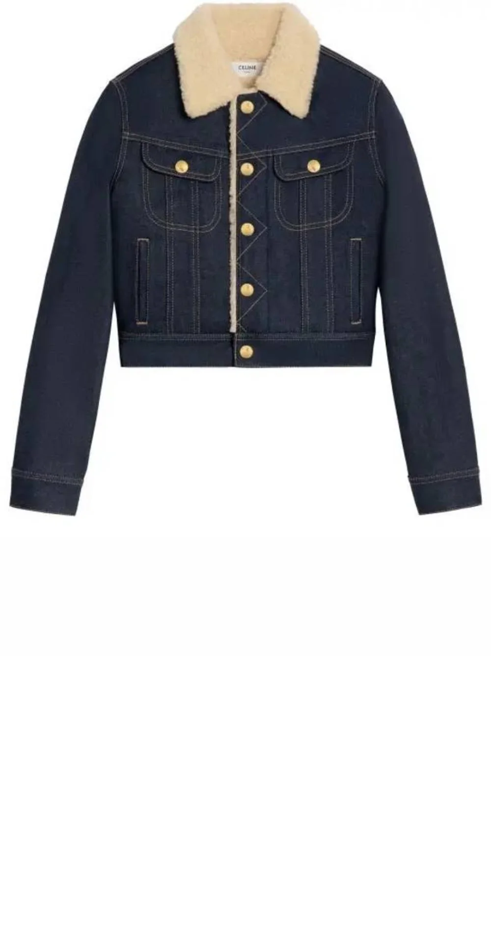 트러커 셔파 데님 원단 자켓 상세