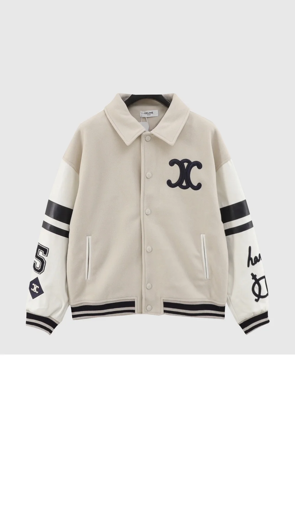 로고 프린트 재킷 상세