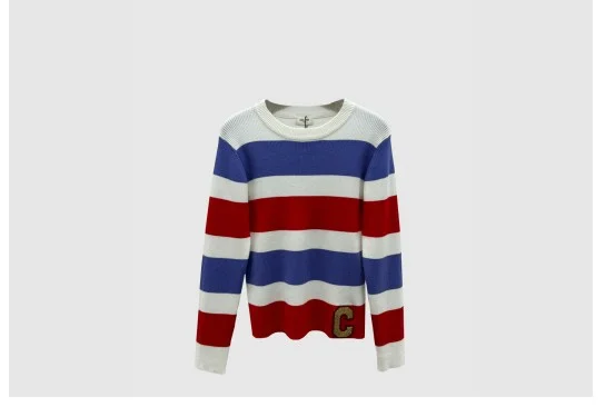 프린트 니트 톱