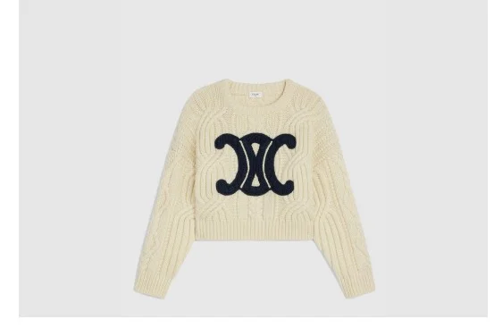 트리오페 울 로고 니트