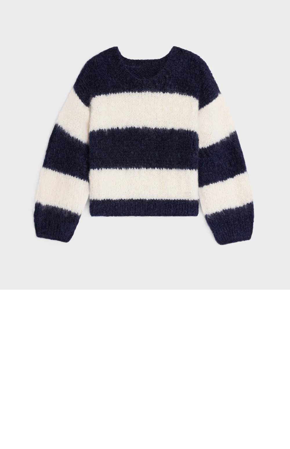 스트라이프 모헤어 울 스웨터 상세