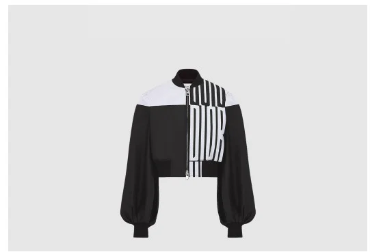 비숍 슬리브 크롭 봄버 재킷