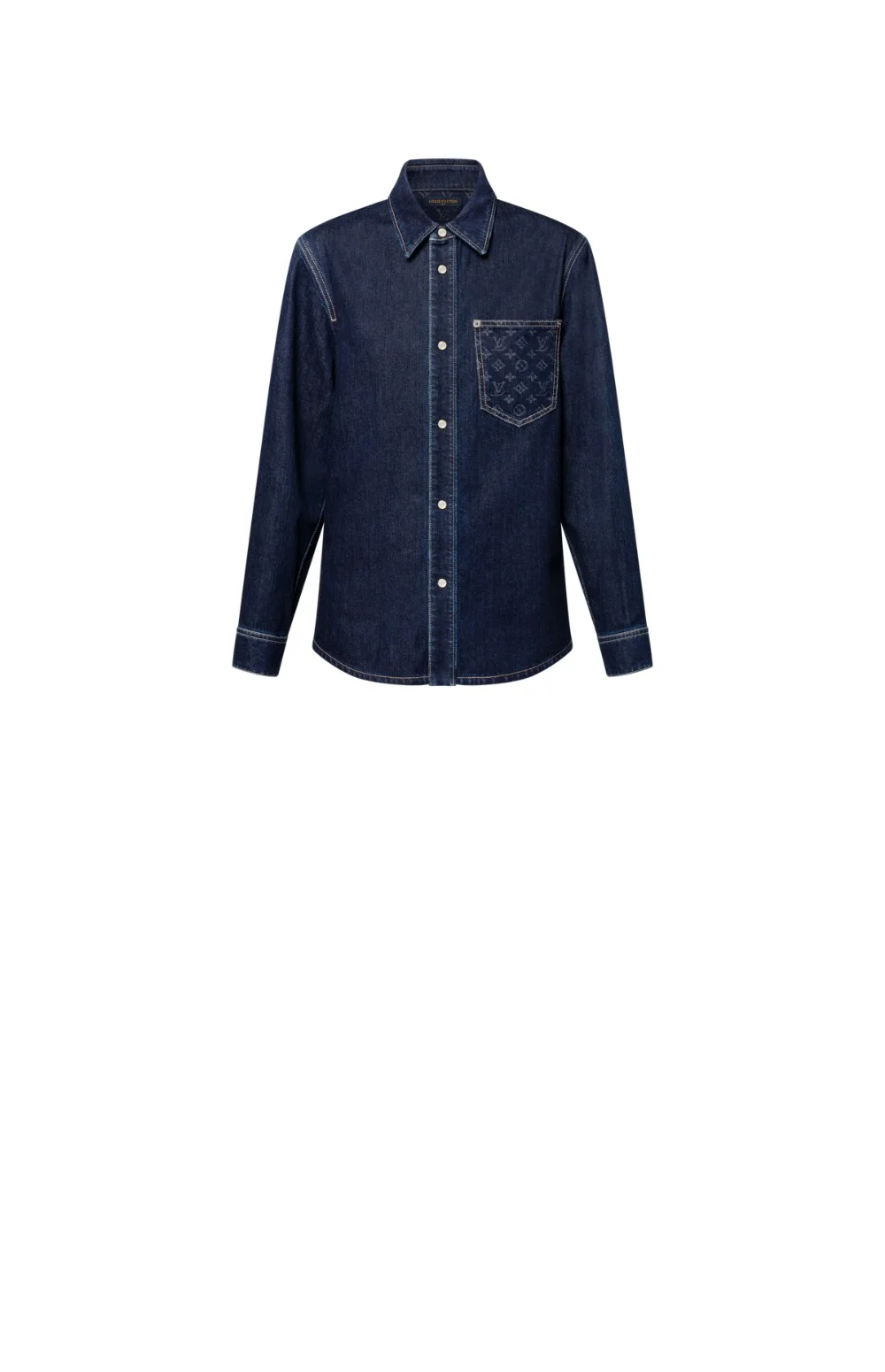 모노그램 포켓 데님 셔츠 상세