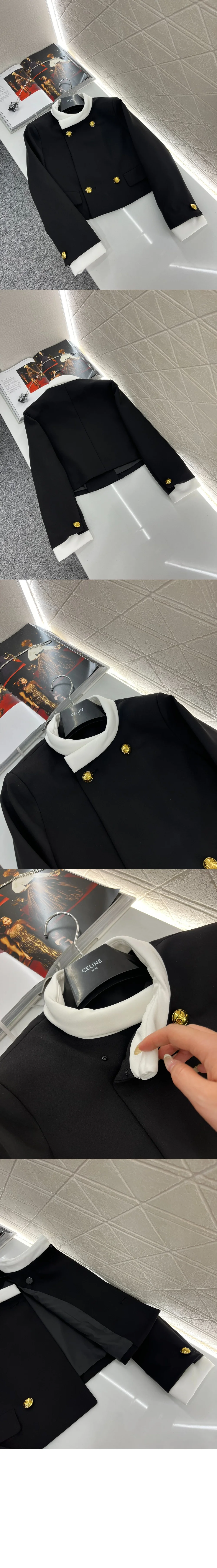 브롬튼 재킷 캐시미어 클로스 상세