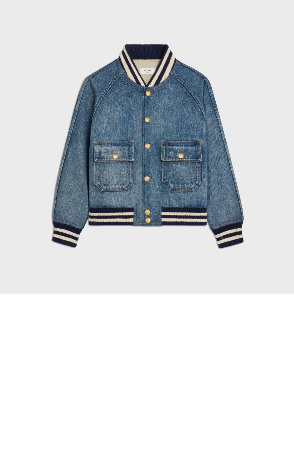 테디 재킷 클린 오션 브리드 워시 데님 상세