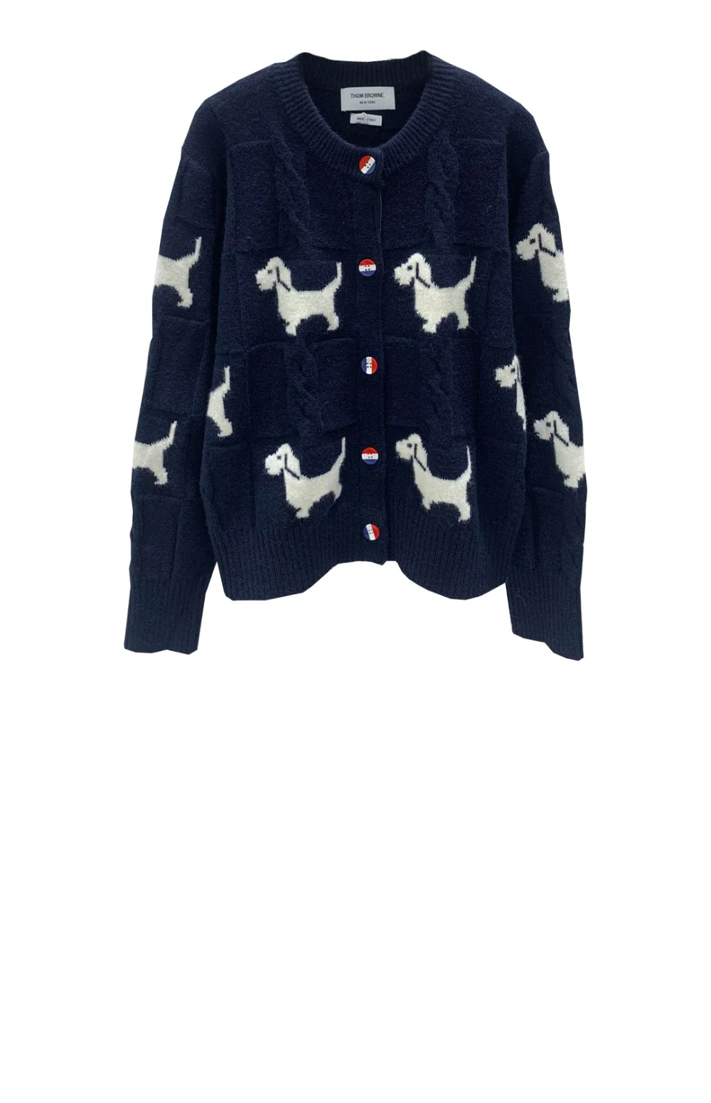 로고 니트 코트 상세