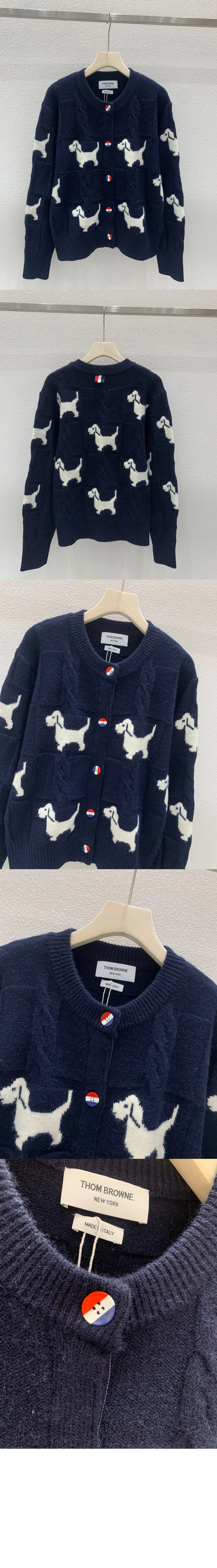 로고 니트 코트 상세