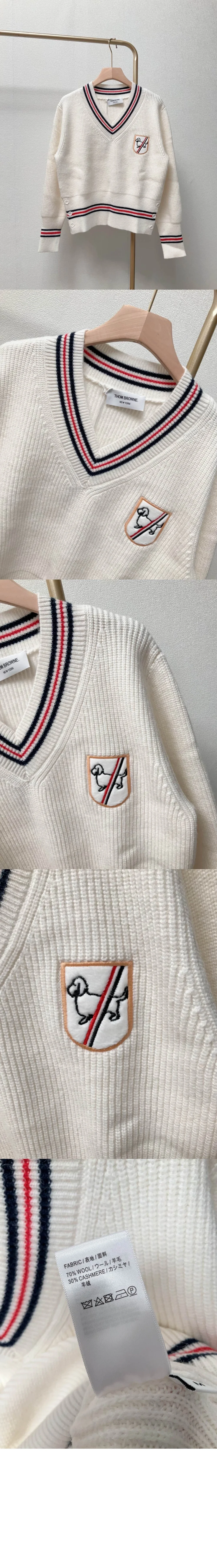 프린트 니트 톱 상세