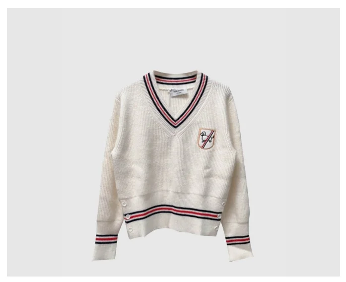 프린트 니트 톱