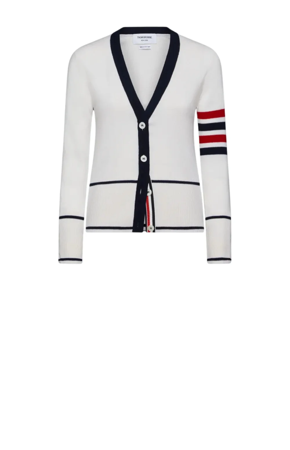 클래식 캐시미어 사선 브이넥 가디건 상세