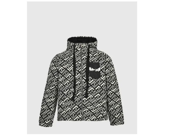 로고 프린트 코트