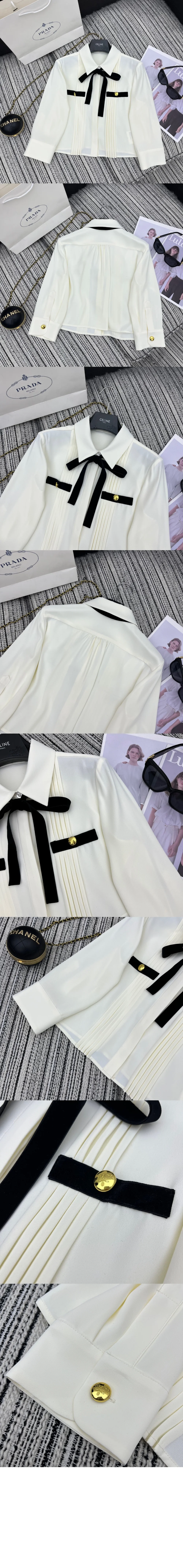 플리츠 사브레 셔츠 상세