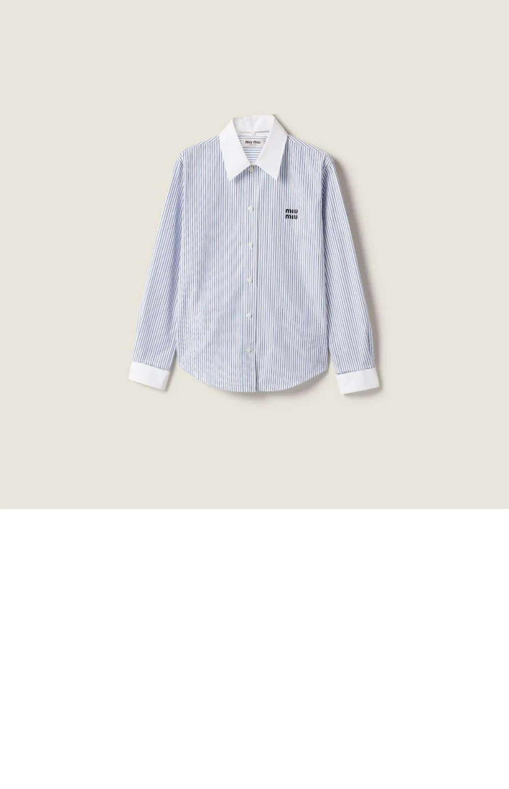 스트라이프 포플린 셔츠 상세