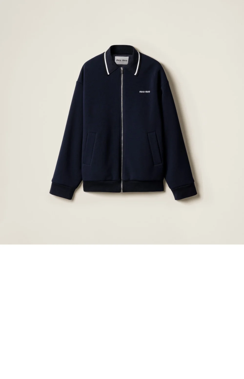 본딩 피케와 테크니컬 니트 패브릭 재킷 상세