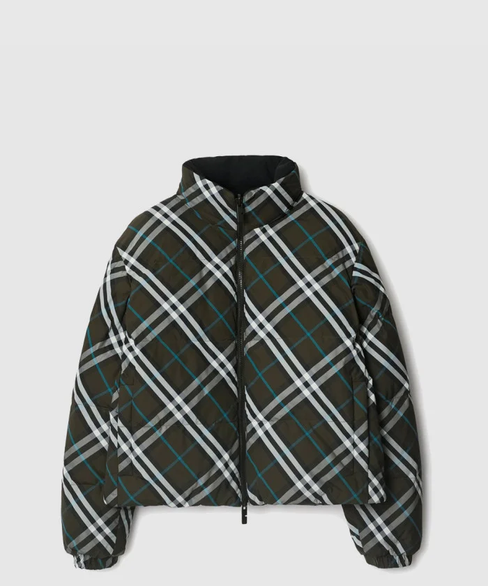 리버시블 체크 나일론 퍼퍼 재킷