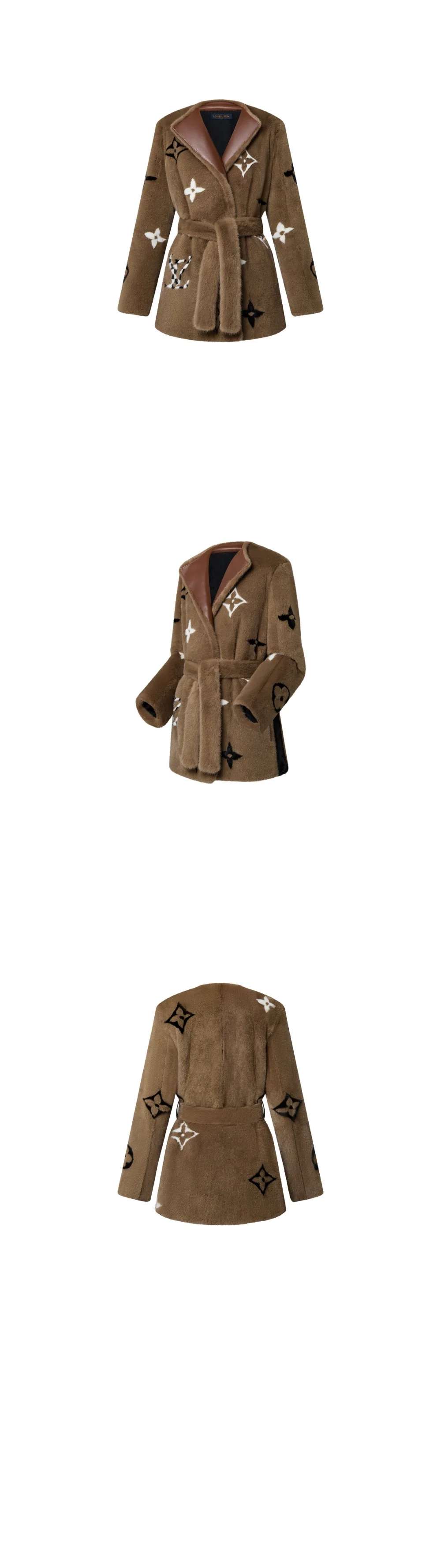 모노그램 밍크 랩 코트 상세