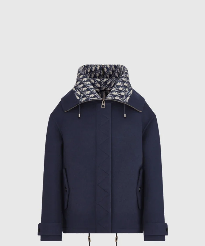 지퍼 후드 피코트