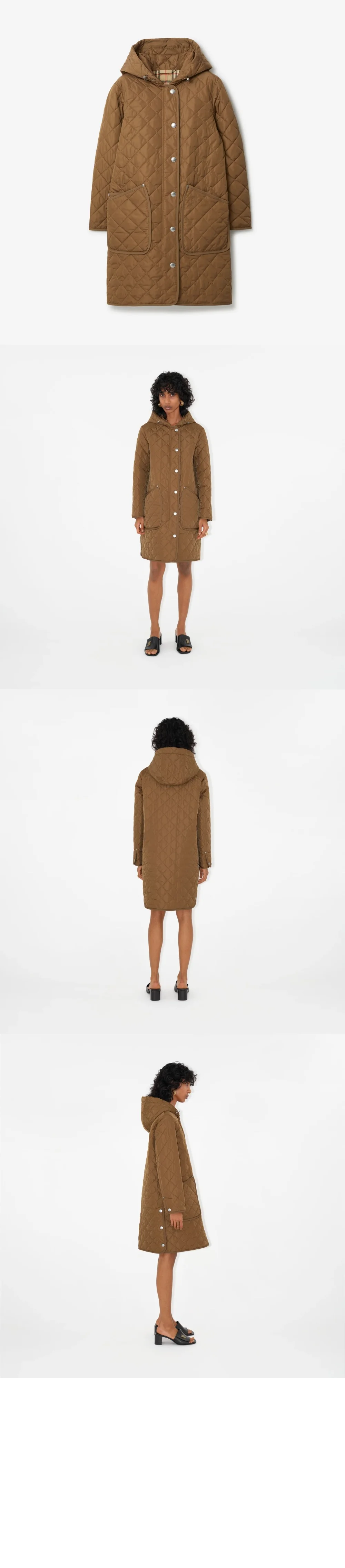 퀼팅 나일론 코트 (3color) 상세