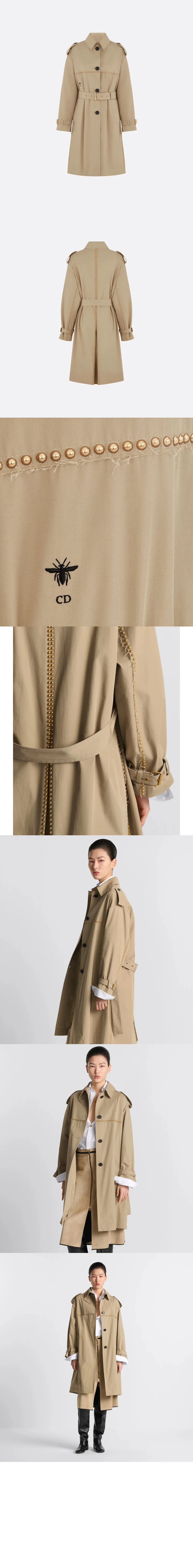 자수 트렌치 코트 (2color) 상세