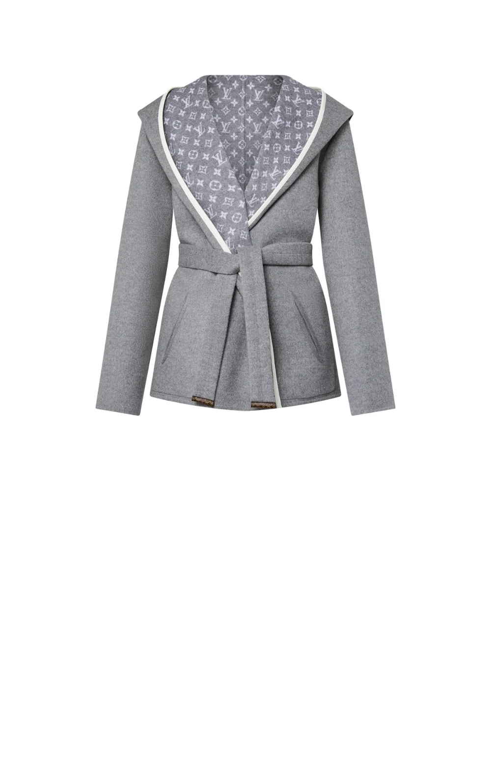 리버서블 시그니처 쇼트 후드 랩 코트 상세