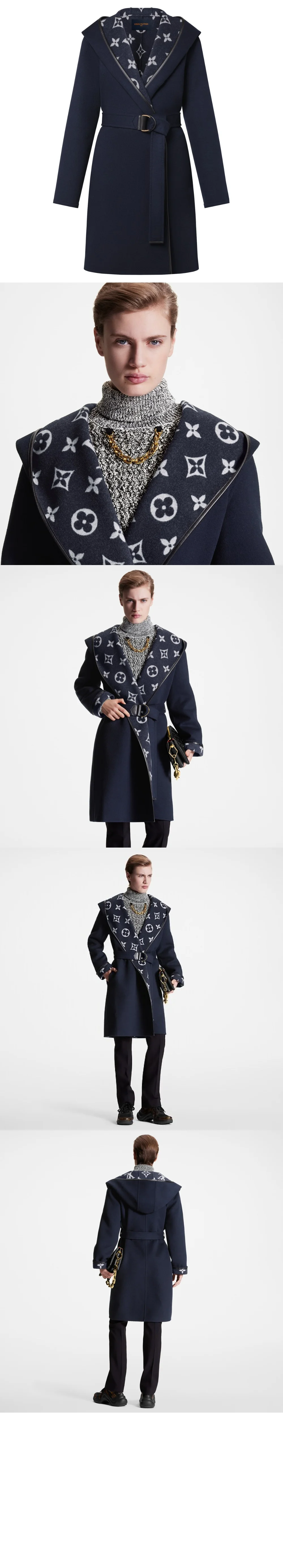 랩오버 후드 코트 상세