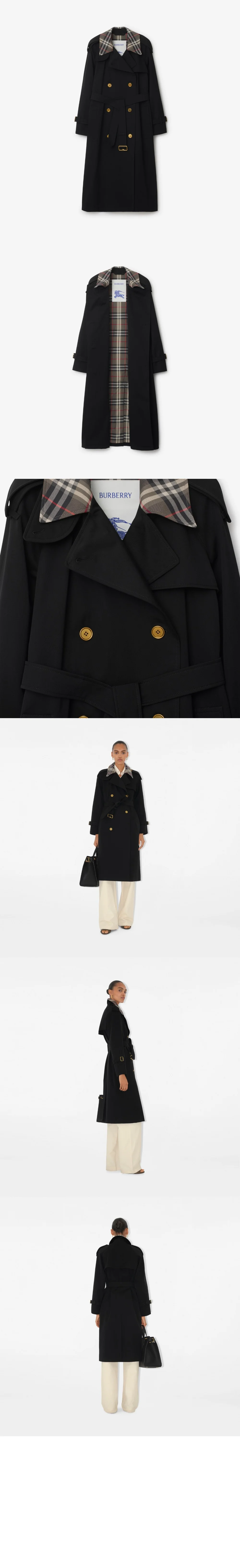 롱 체크 칼라 캐슬포드 트렌치코트 81136331 상세