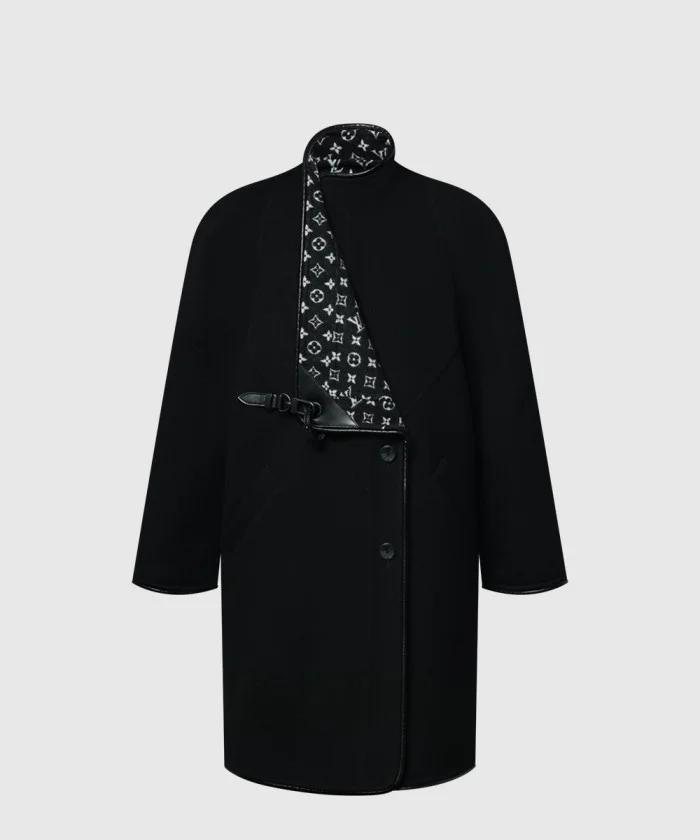 더블 페이스 롱 클립 프론트 코트 1AIPOA