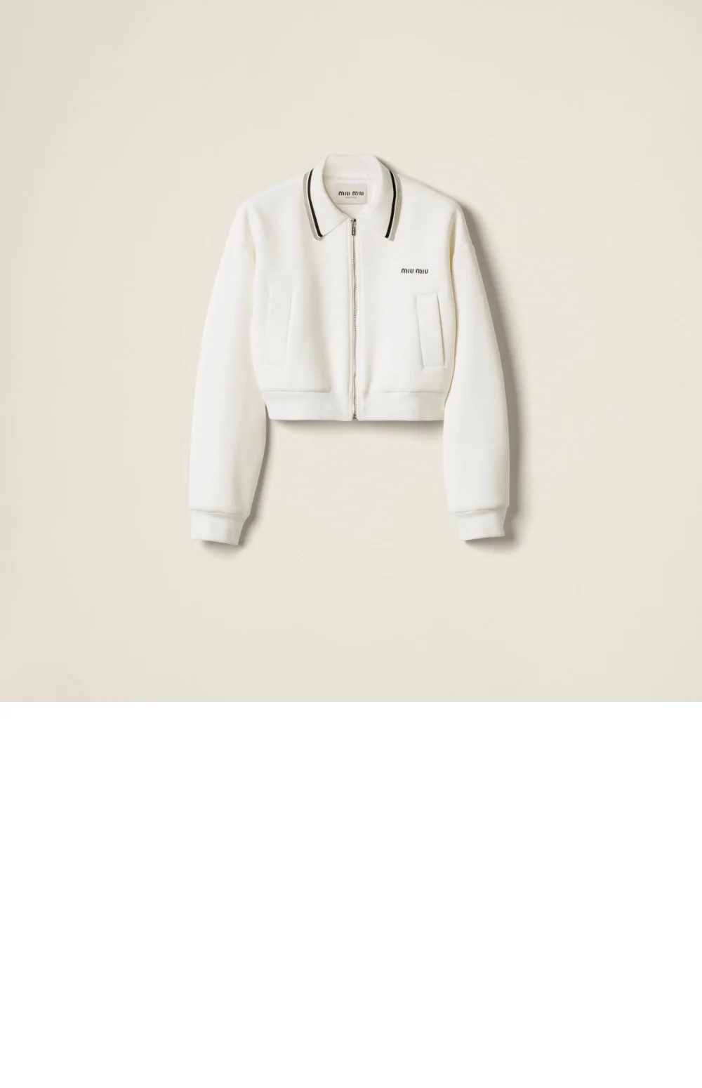 본디드 피케 및 테크니컬 저지 블루종 재킷 상세