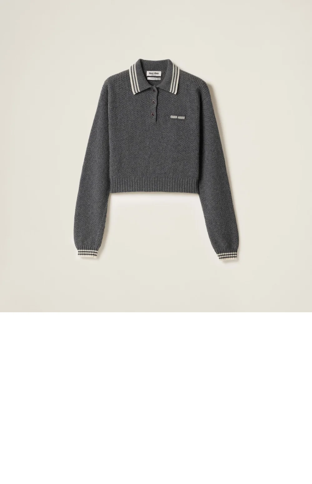 울 및 캐시미어 폴로 스웨터 상세