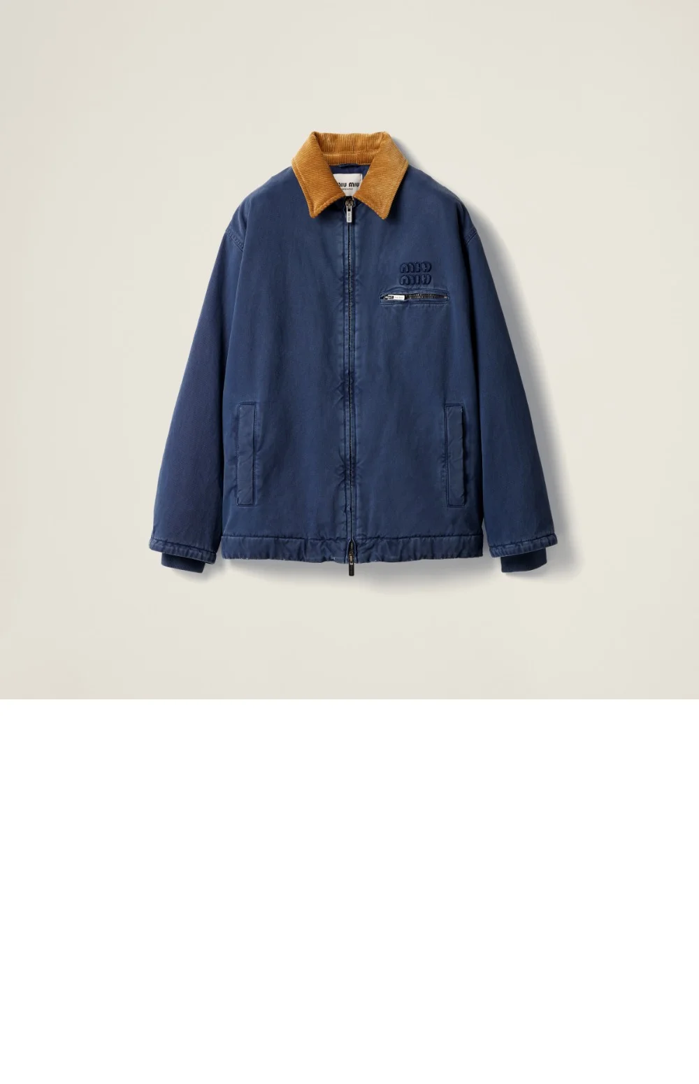 코듀로이 칼라 개버딘 트럭커 재킷 상세