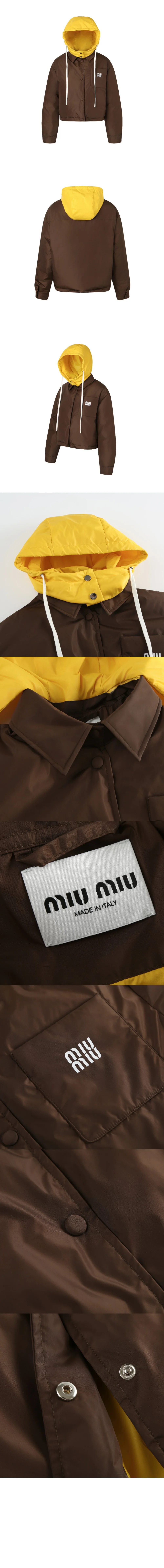 테크니컬 퐁제 다운 후디 재킷 상세