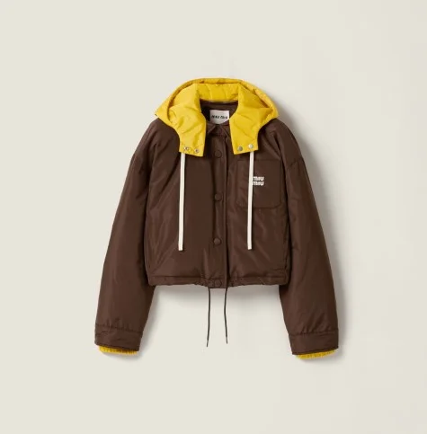 테크니컬 퐁제 다운 후디 재킷