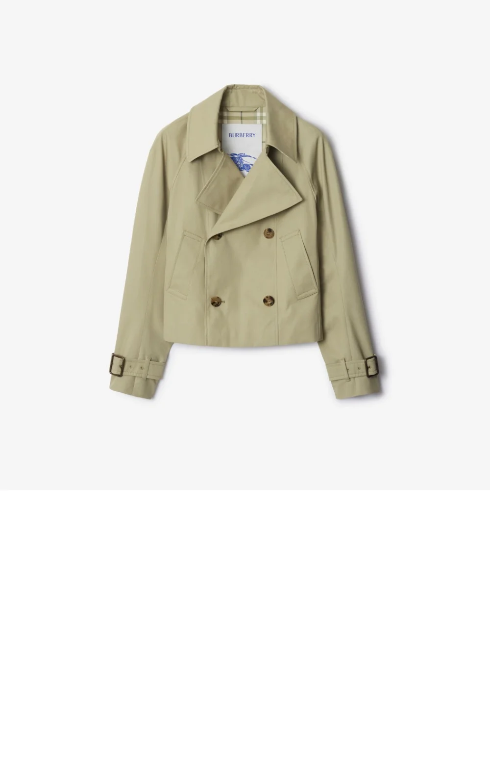 코튼 블렌드 트렌치 재킷 상세