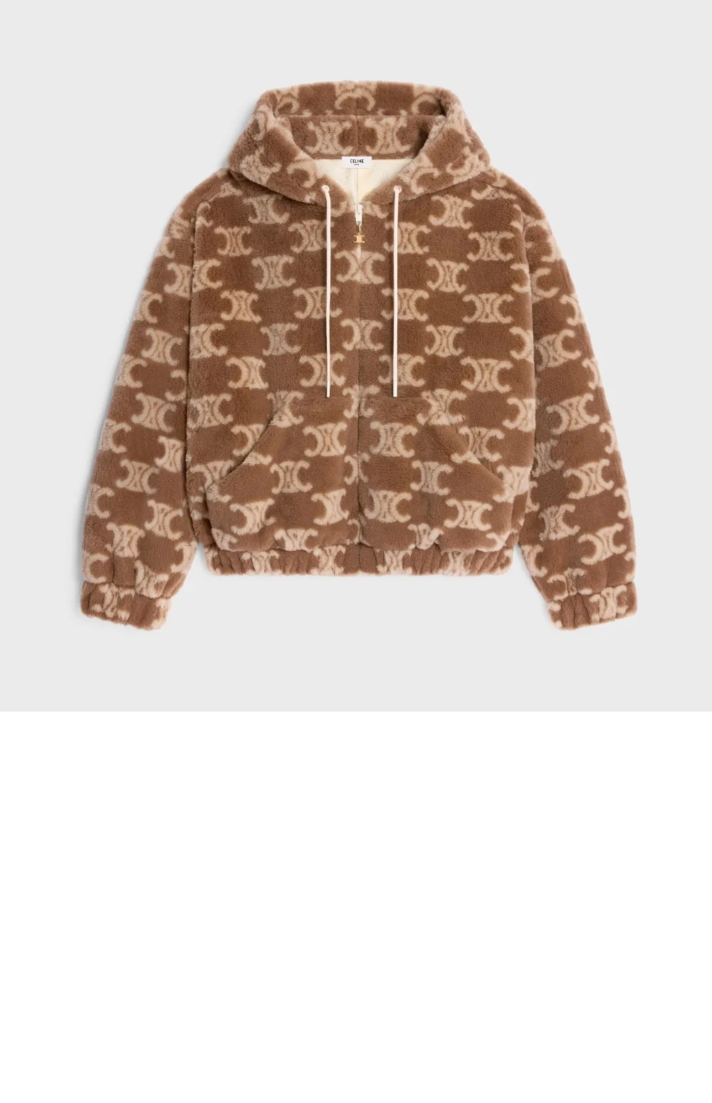 후드 재킷 트리옹프 울 퍼 상세