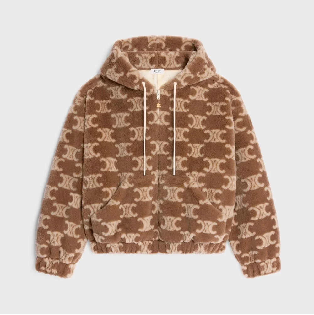 후드 재킷 트리옹프 울 퍼