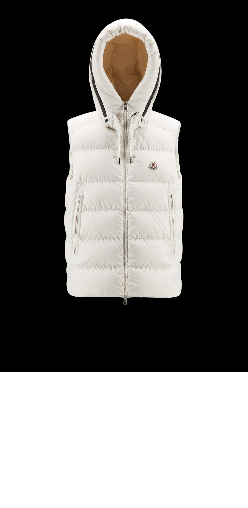 로고 민소매 쇼트 패딩 상세