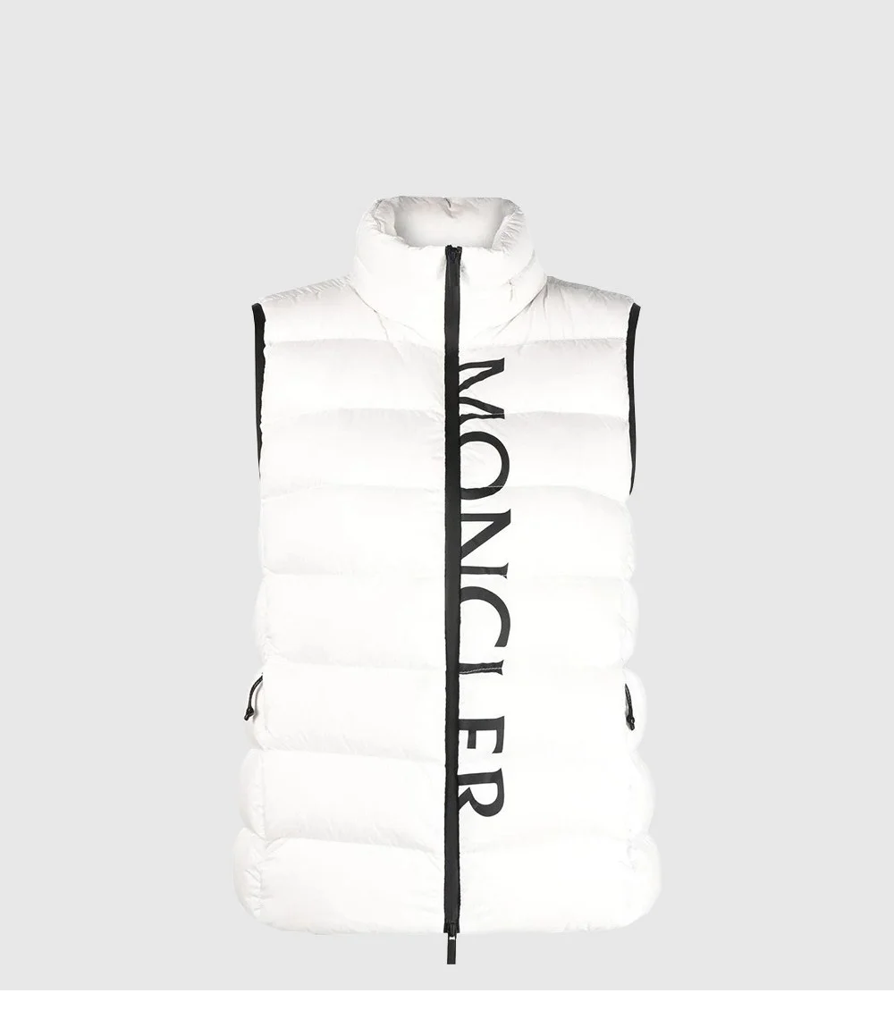 로고 폴로 패딩 조끼