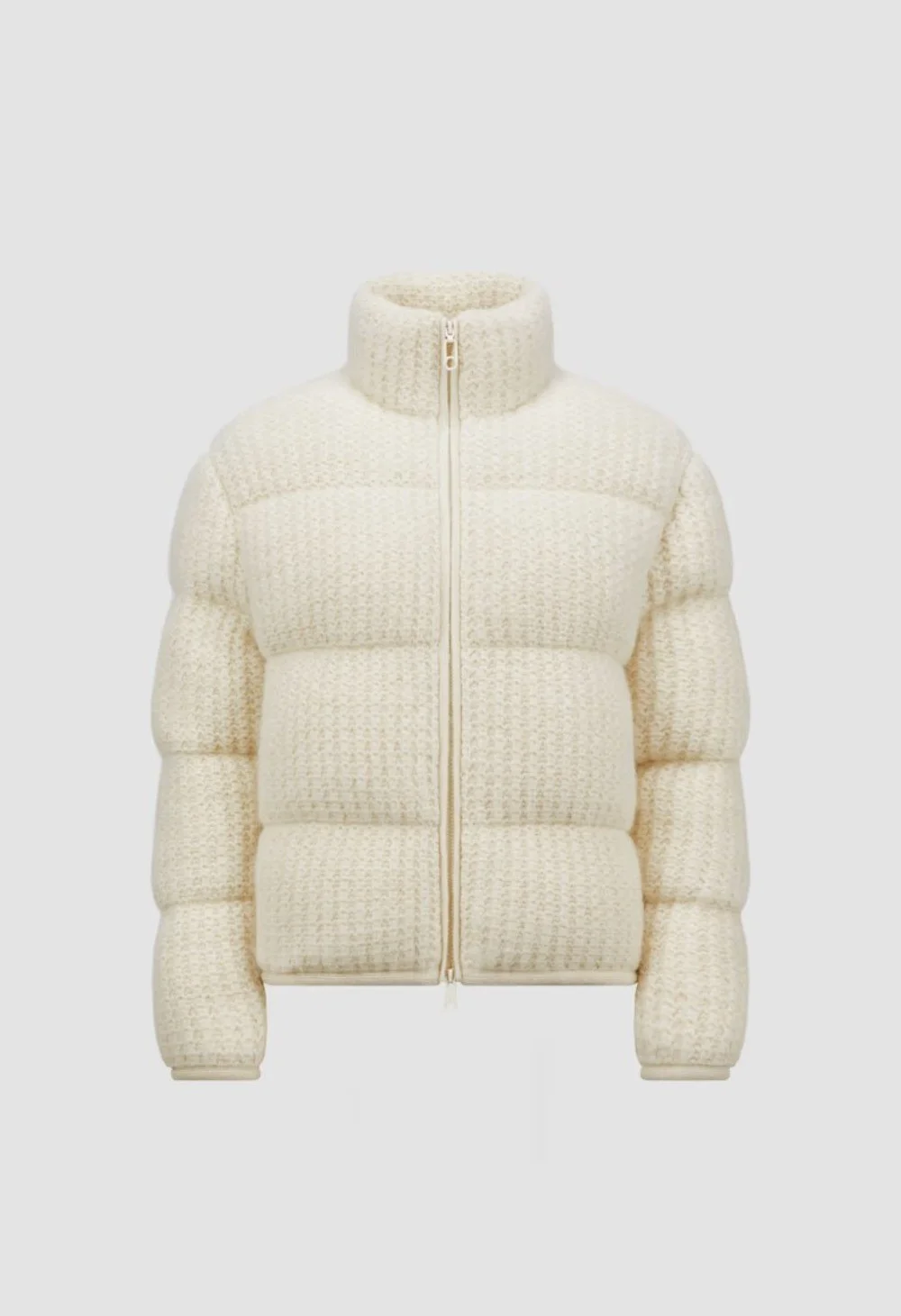 패딩 울 알파카 집업 카디건