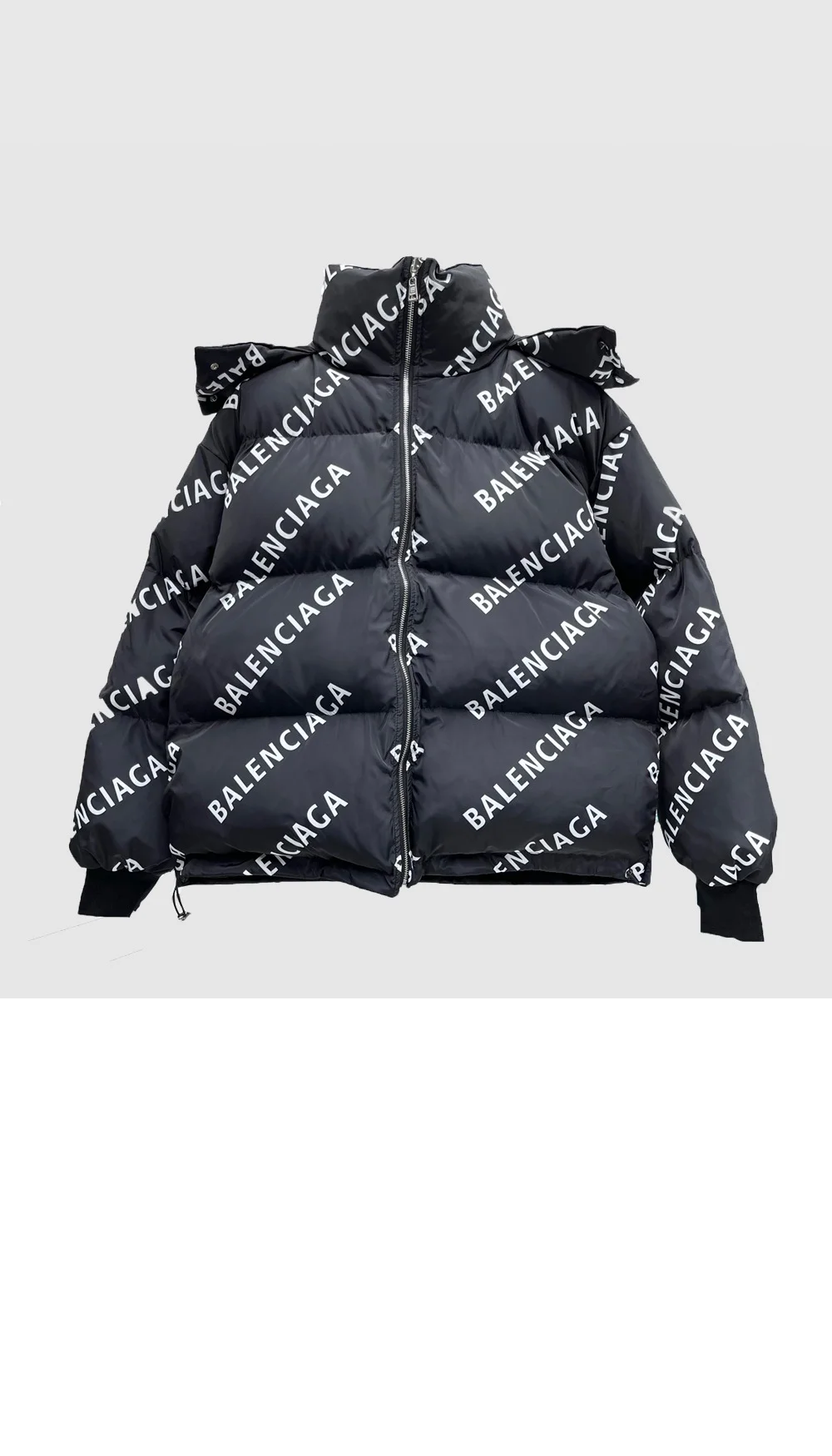 후드 쇼트 다운 재킷 상세