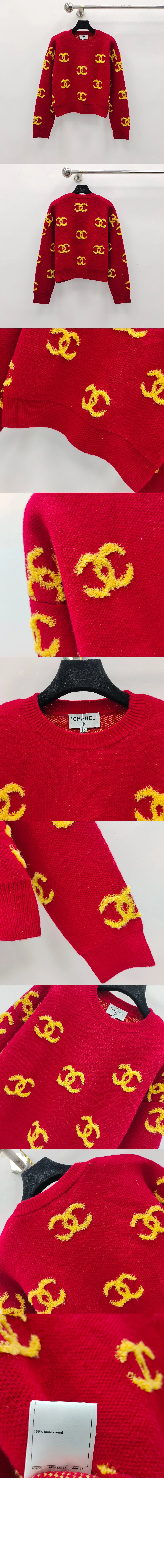 프린트 니트 톱 상세