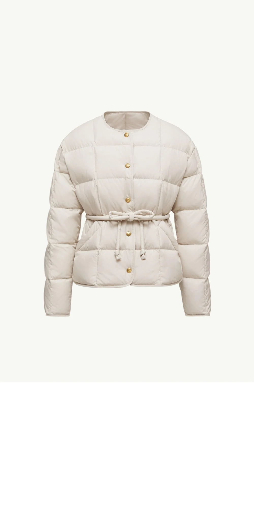 Caramagne 벨트 쇼트 다운 재킷 상세