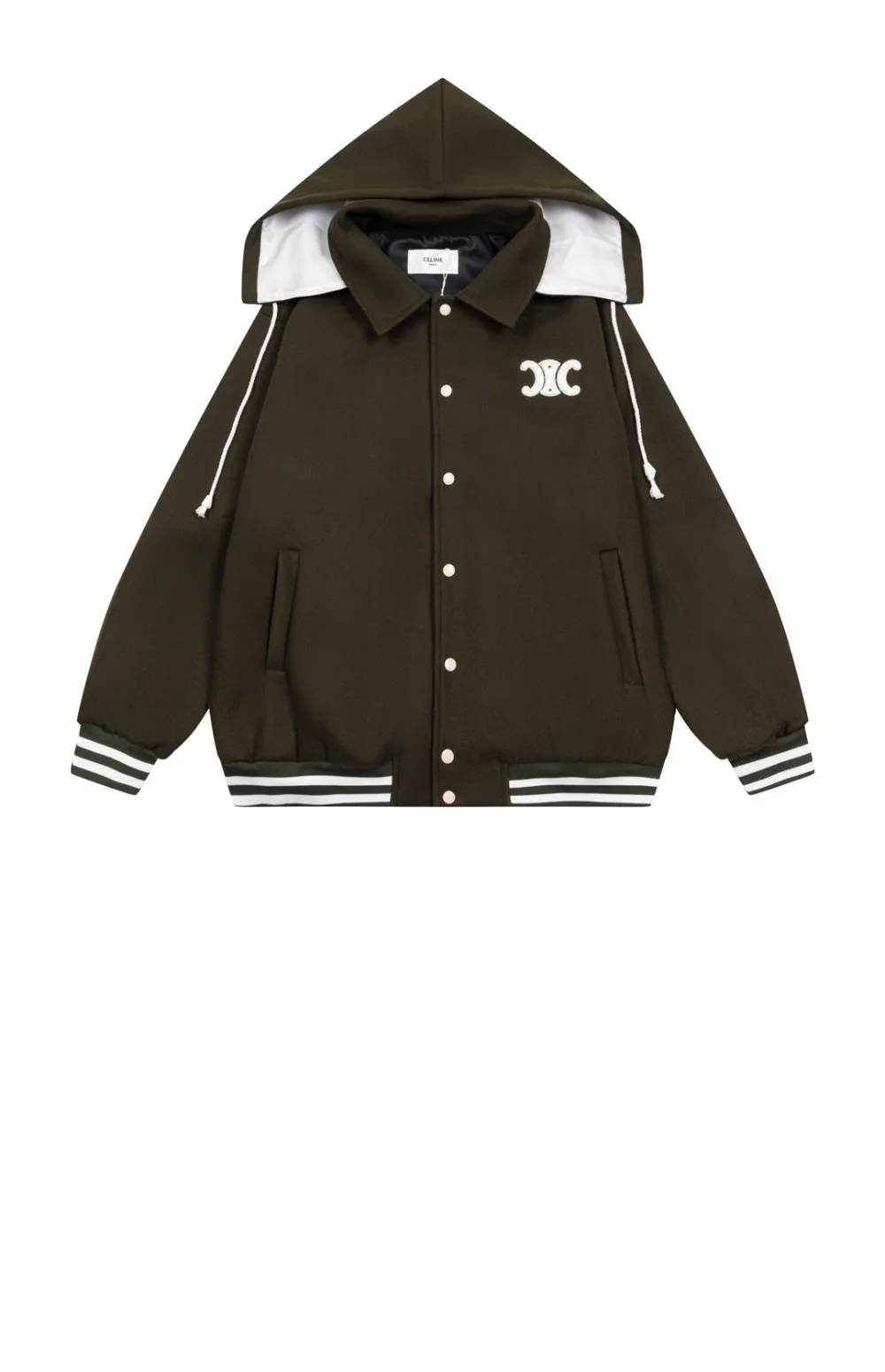 로고 후드 재킷 상세