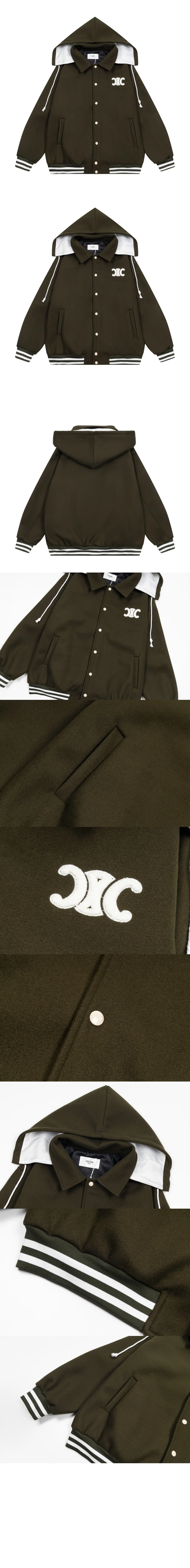 로고 후드 재킷 상세