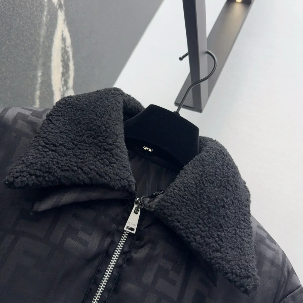 FF 로고 자카드 램스퍼 다운 재킷 상세