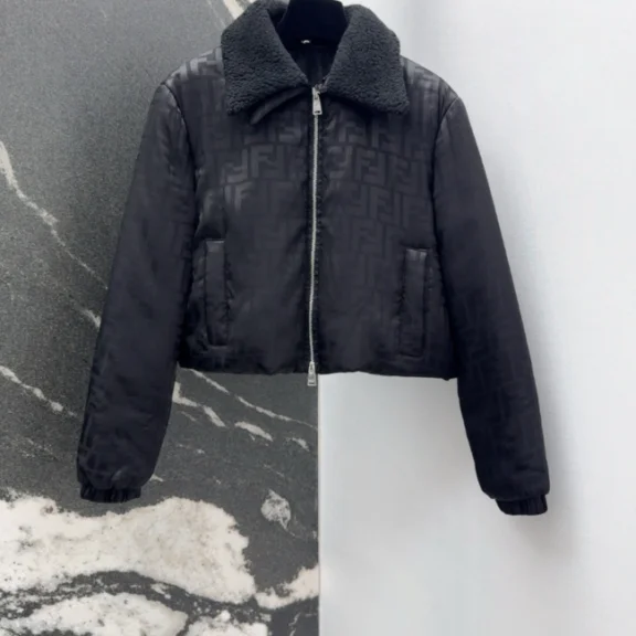 FF 로고 자카드 램스퍼 다운 재킷