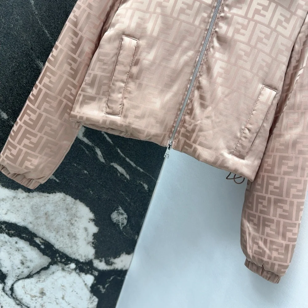 FF 로고 자카드 램스퍼 다운 재킷 상세