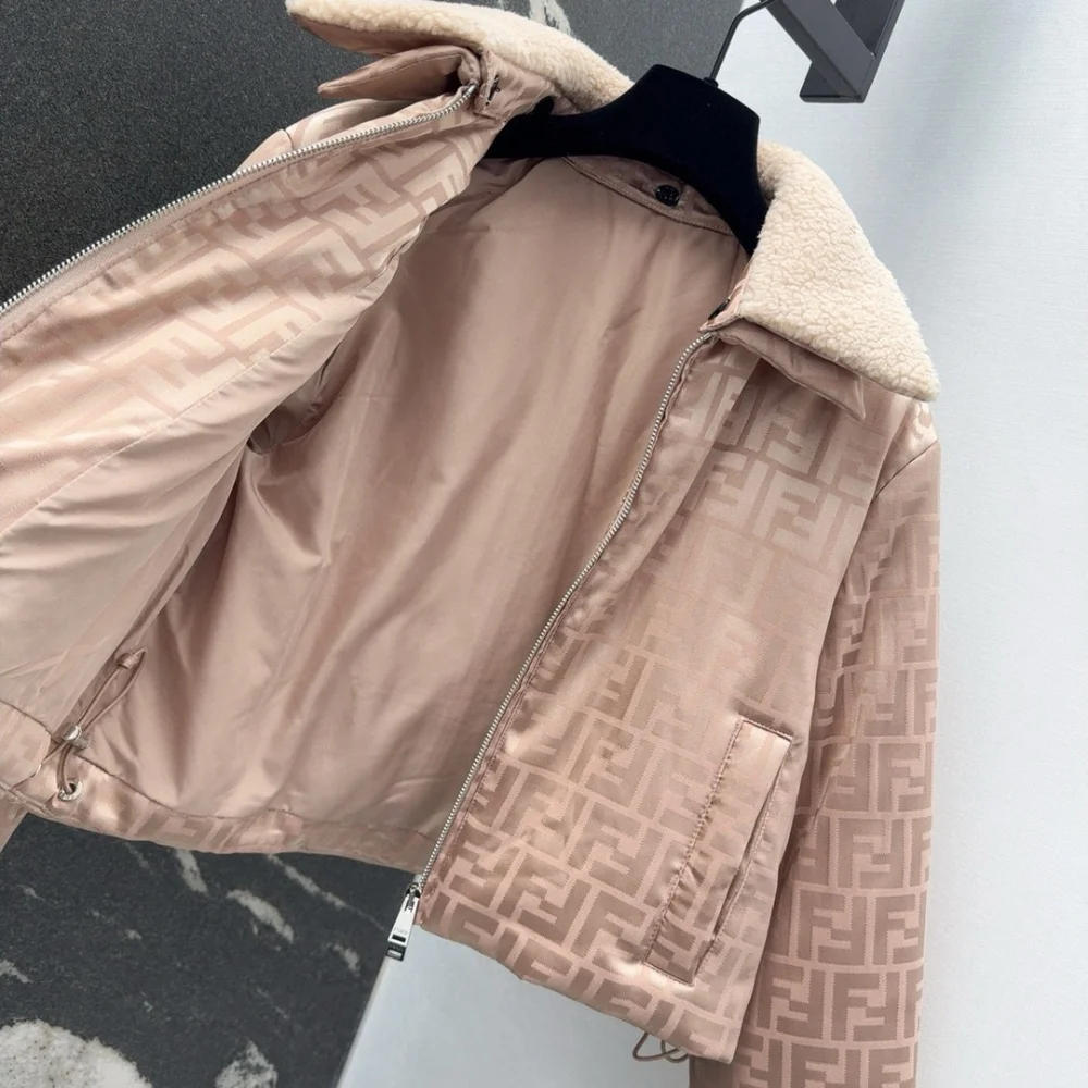 FF 로고 자카드 램스퍼 다운 재킷 상세