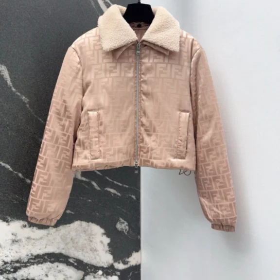 FF 로고 자카드 램스퍼 다운 재킷