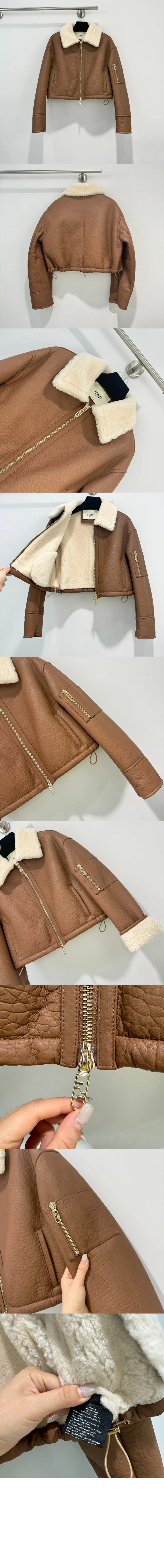 숏 무스탕 상세