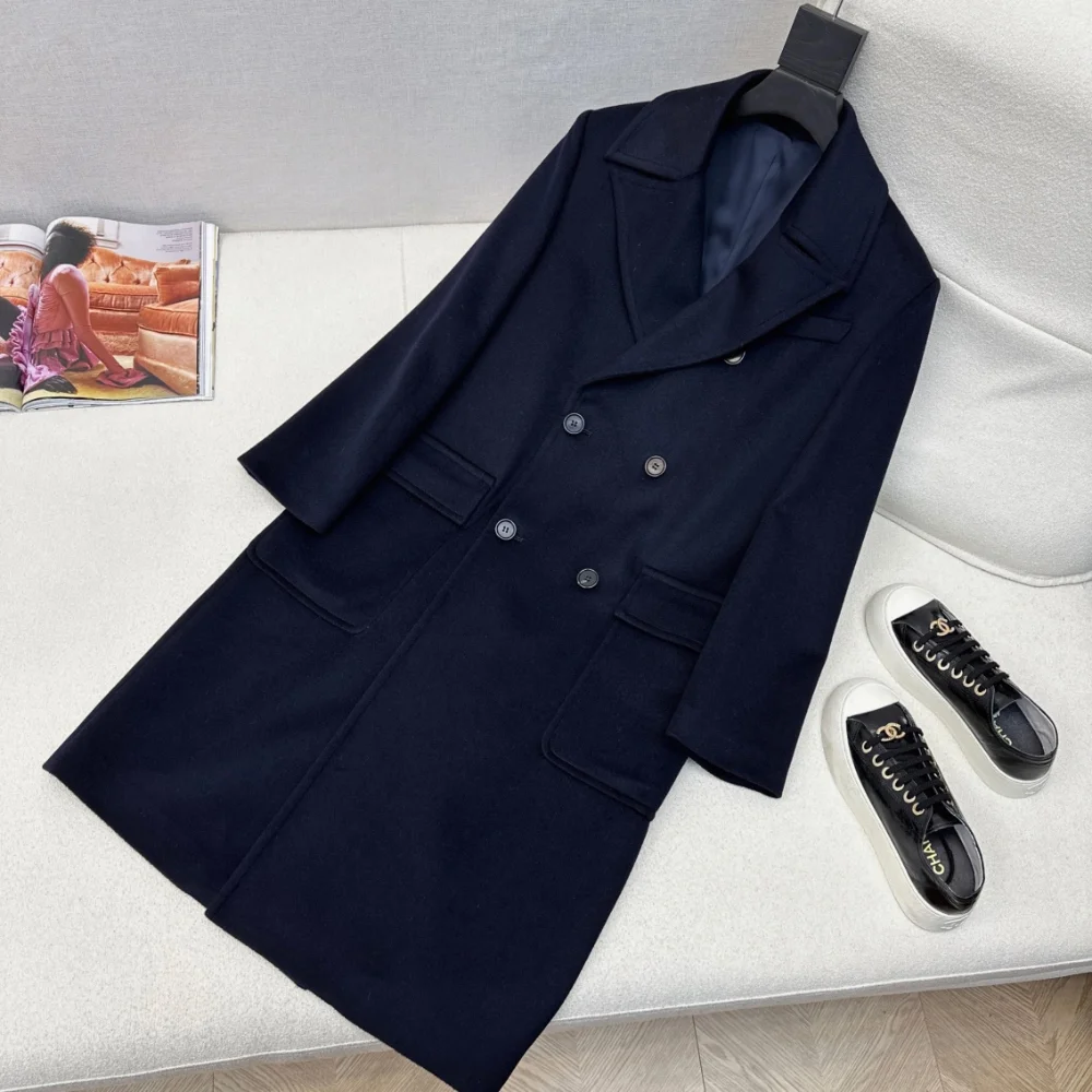 캐시미어 울 더블 롱 코트 상세